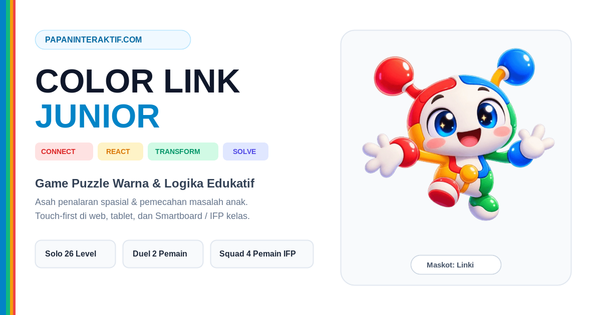 Color Link Junior — Educational Color Puzzle Game for Kids